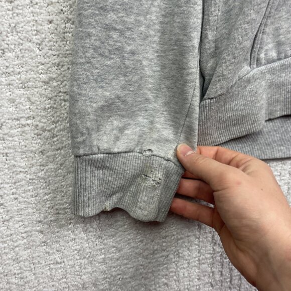 Y2K DC Shoes Full Zip Hoodie Men S Logo Gray Purple Skateboarding Grunge Read - Picture 8 of 16